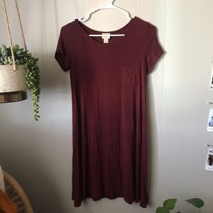 Maroon Swing Dress